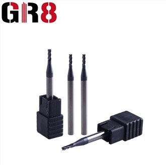 Fraise plate micro-diamètre 2 cannelures